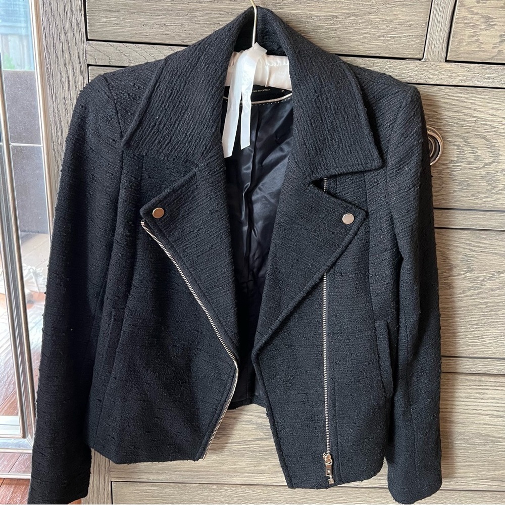 Massimo Dutti Tweed Moto Jacket